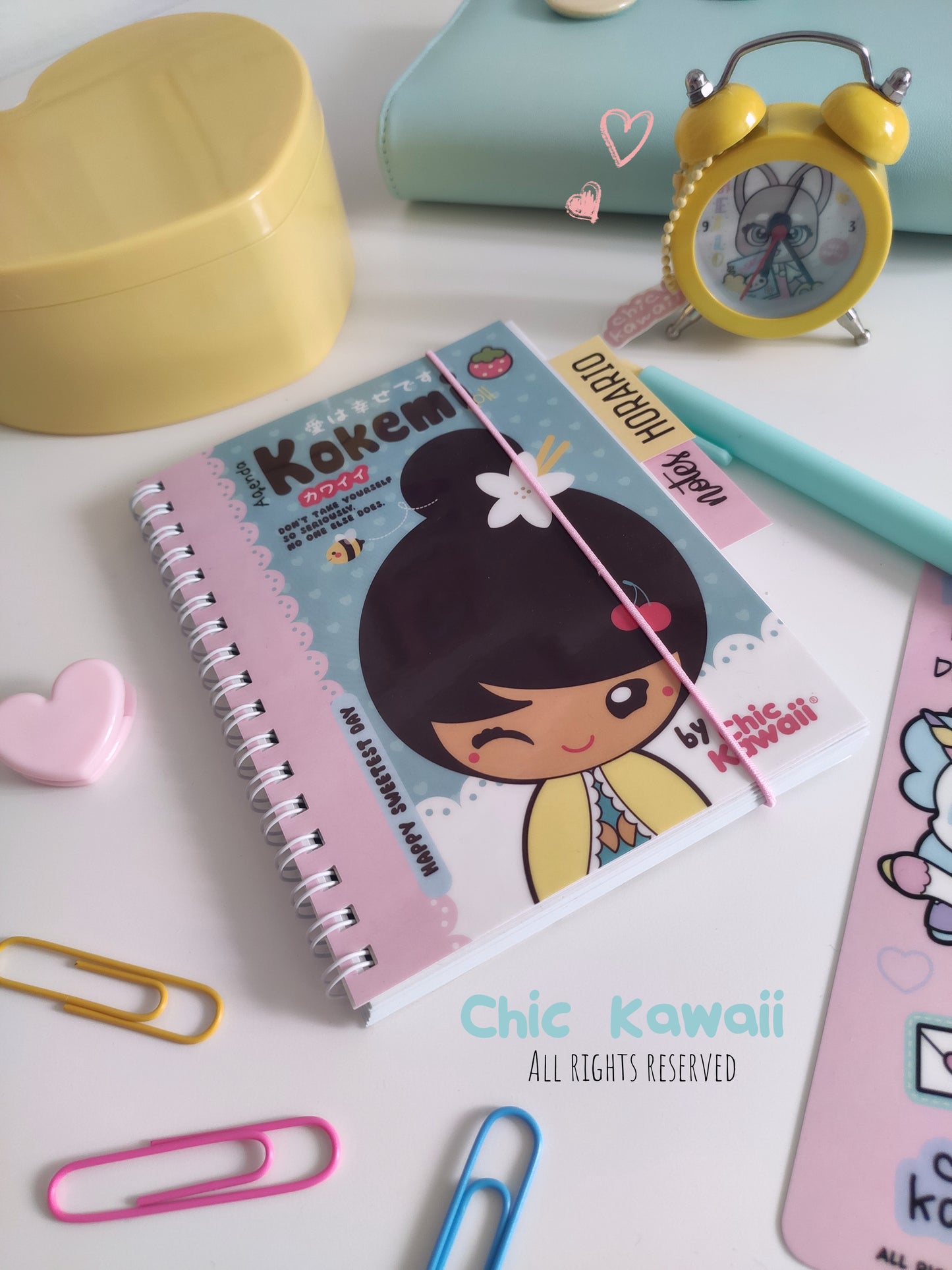 Chic Kawaii kokemi doll planner notebook